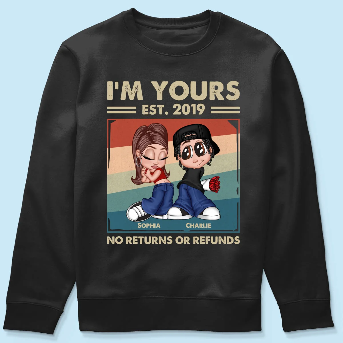 Y2K Couple Retro Frame Personalized Shirt, Gift For Him Gift For Her - Image 21