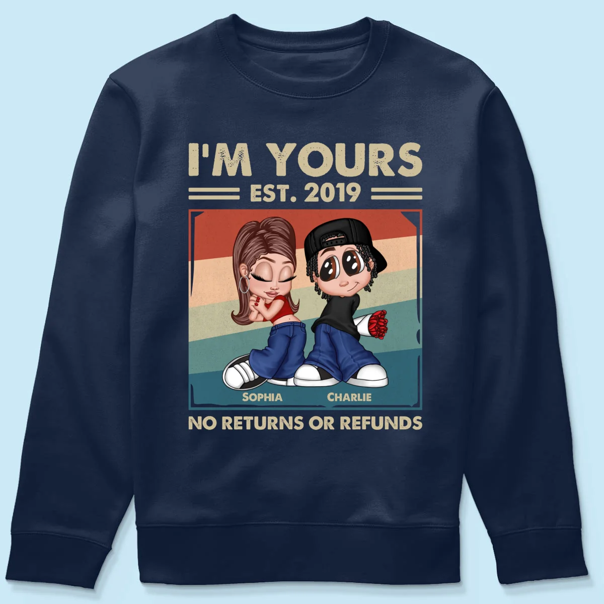 Y2K Couple Retro Frame Personalized Shirt, Gift For Him Gift For Her - Image 22