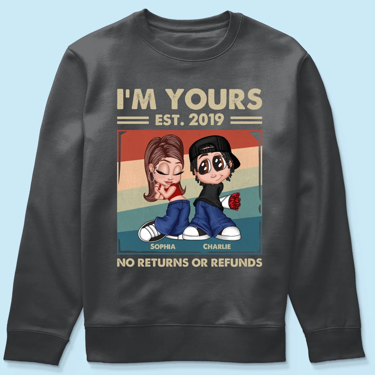 Y2K Couple Retro Frame Personalized Shirt, Gift For Him Gift For Her - Image 23