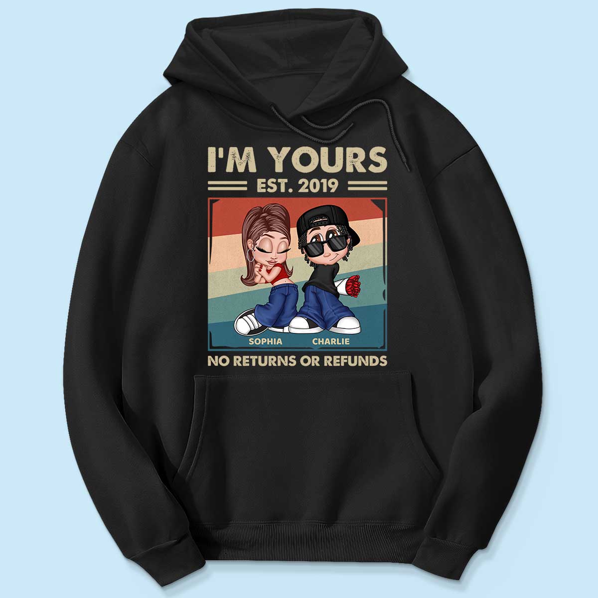 Y2K Couple Retro Frame Personalized Shirt, Gift For Him Gift For Her - Image 5