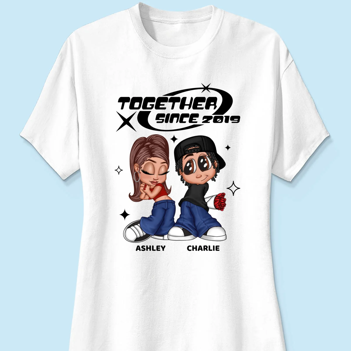 Y2K Couple Together Since Personalized Shirt, Perfect 2025 Gift For Him For Her - Image 10
