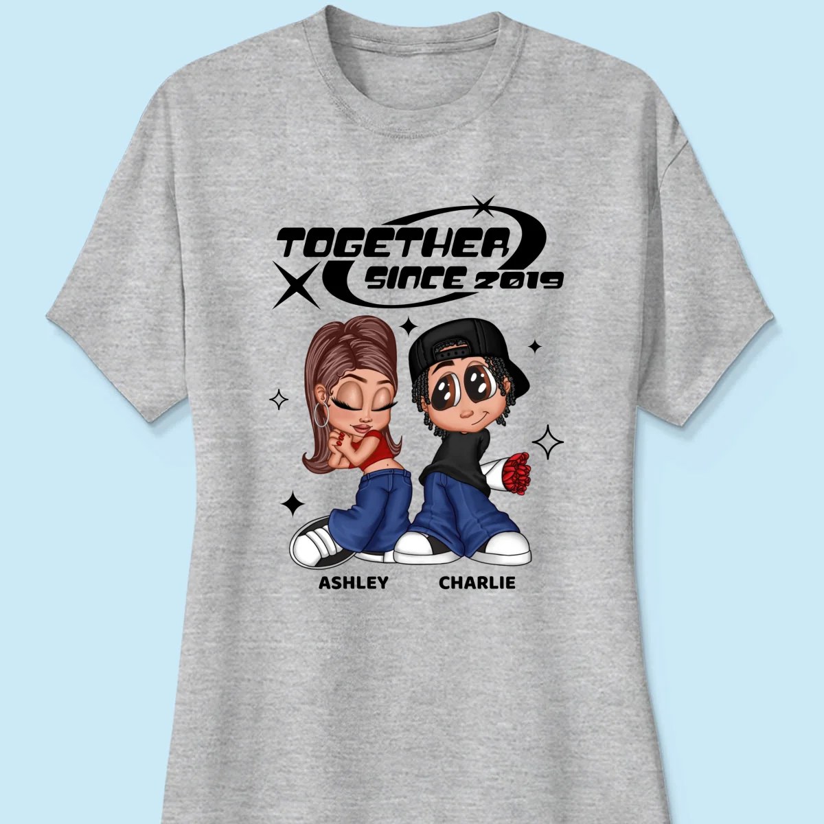 Y2K Couple Together Since Personalized Shirt, Perfect 2025 Gift For Him For Her - Image 11