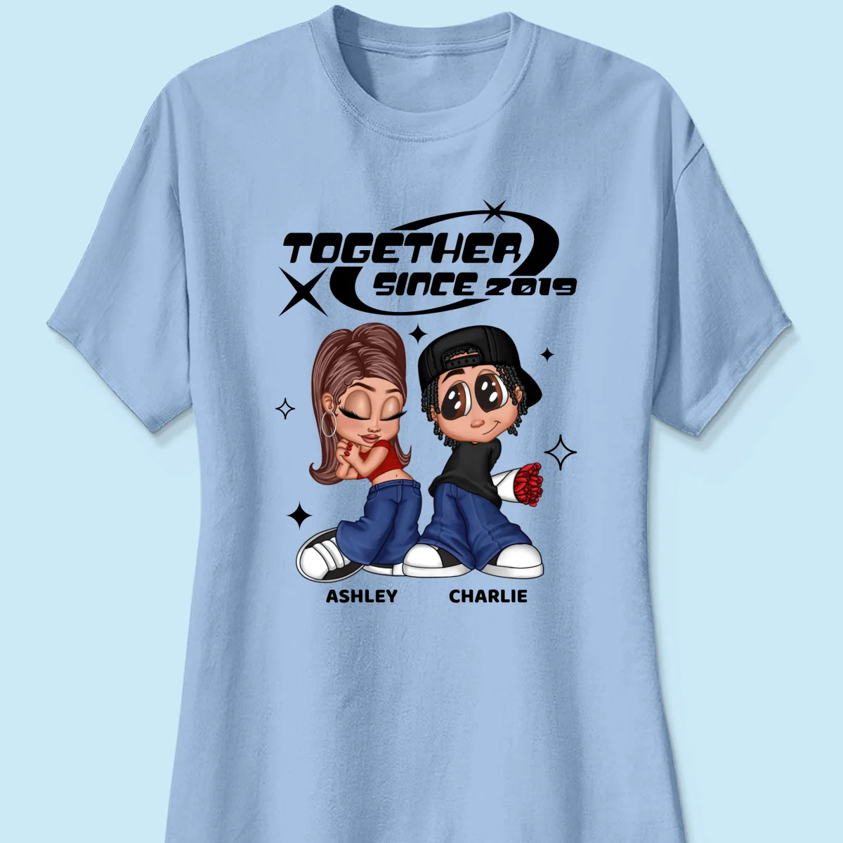 Y2K Couple Together Since Personalized Shirt, Perfect 2025 Gift For Him For Her - Image 12