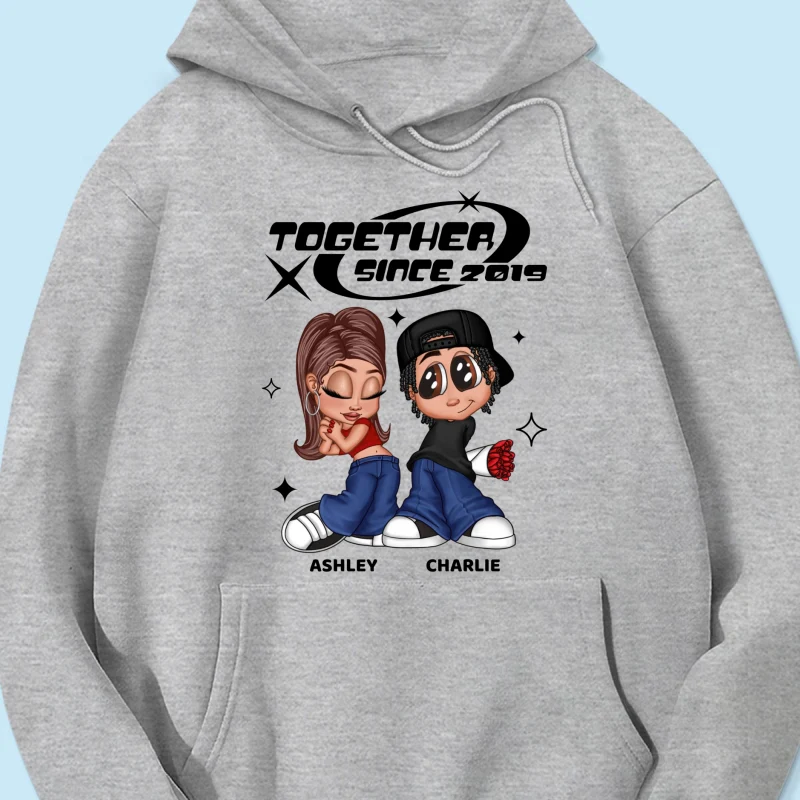 Y2K Couple Together Since Personalized Shirt, Perfect 2025 Gift For Him For Her - Image 14