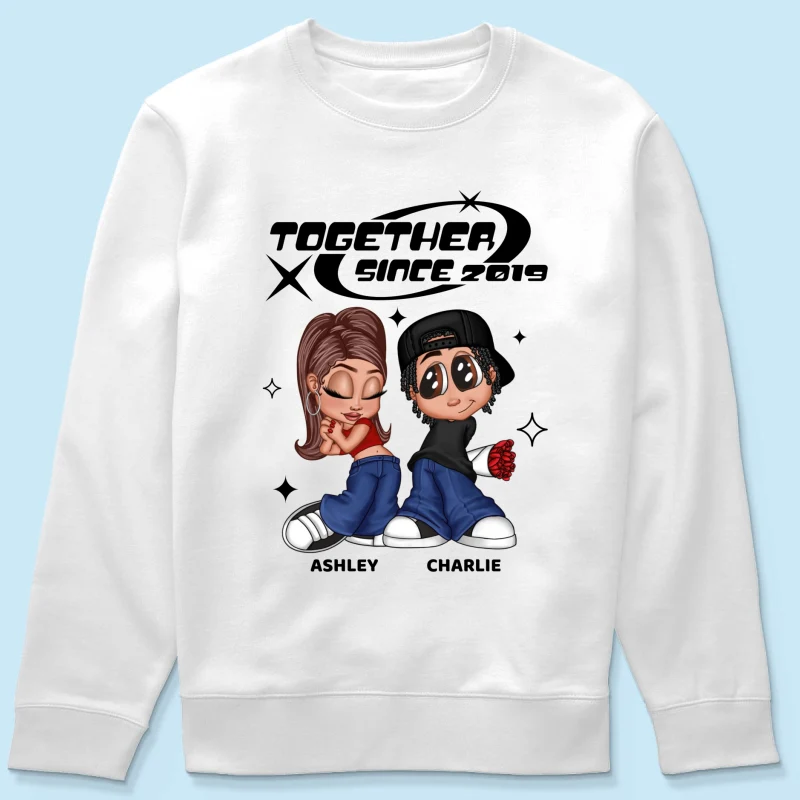 Y2K Couple Together Since Personalized Shirt, Perfect 2025 Gift For Him For Her - Image 17