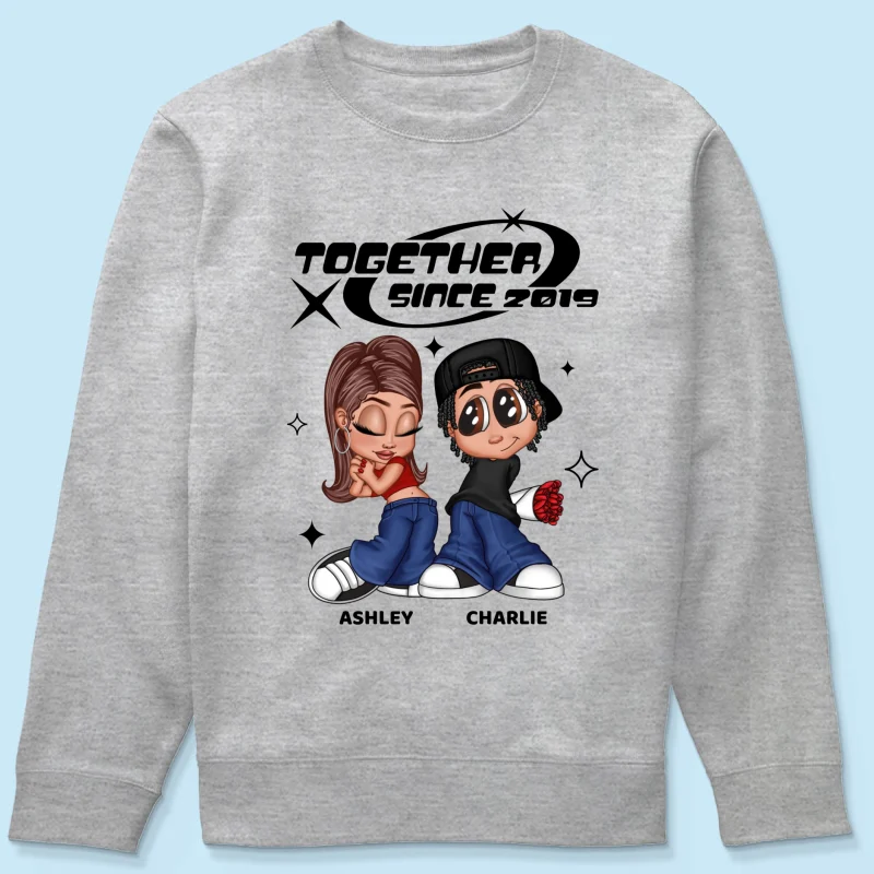 Y2K Couple Together Since Personalized Shirt, Perfect 2025 Gift For Him For Her - Image 18