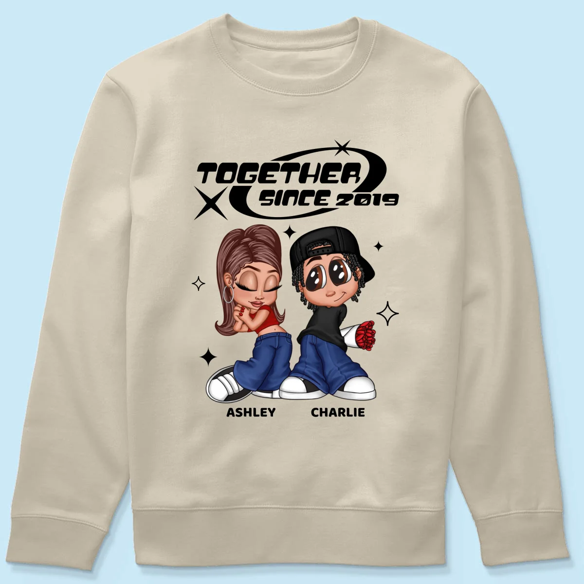 Y2K Couple Together Since Personalized Shirt, Perfect 2025 Gift For Him For Her - Image 19