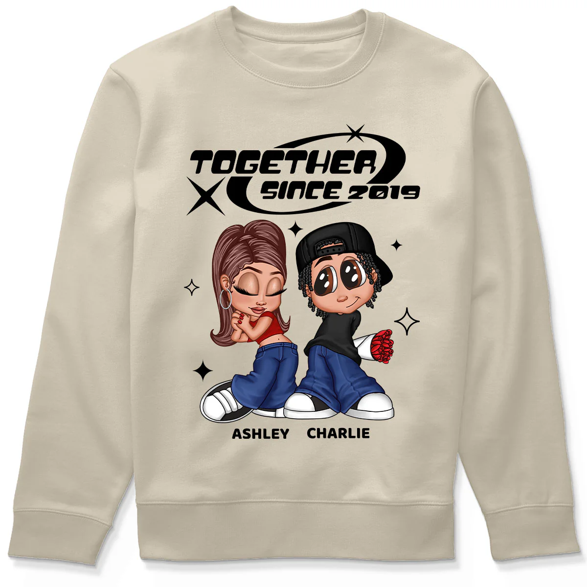 Y2K Couple Together Since Personalized Shirt, Perfect 2025 Gift For Him For Her - Image 5