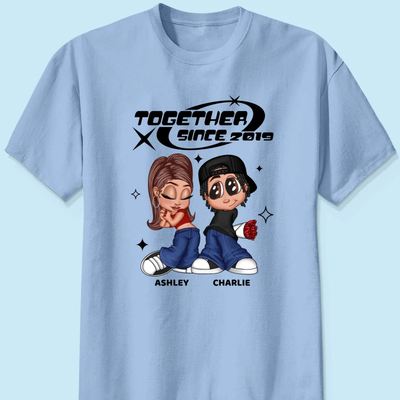 Y2K Couple Together Since Personalized Shirt, Perfect 2025 Gift For Him For Her - Image 8