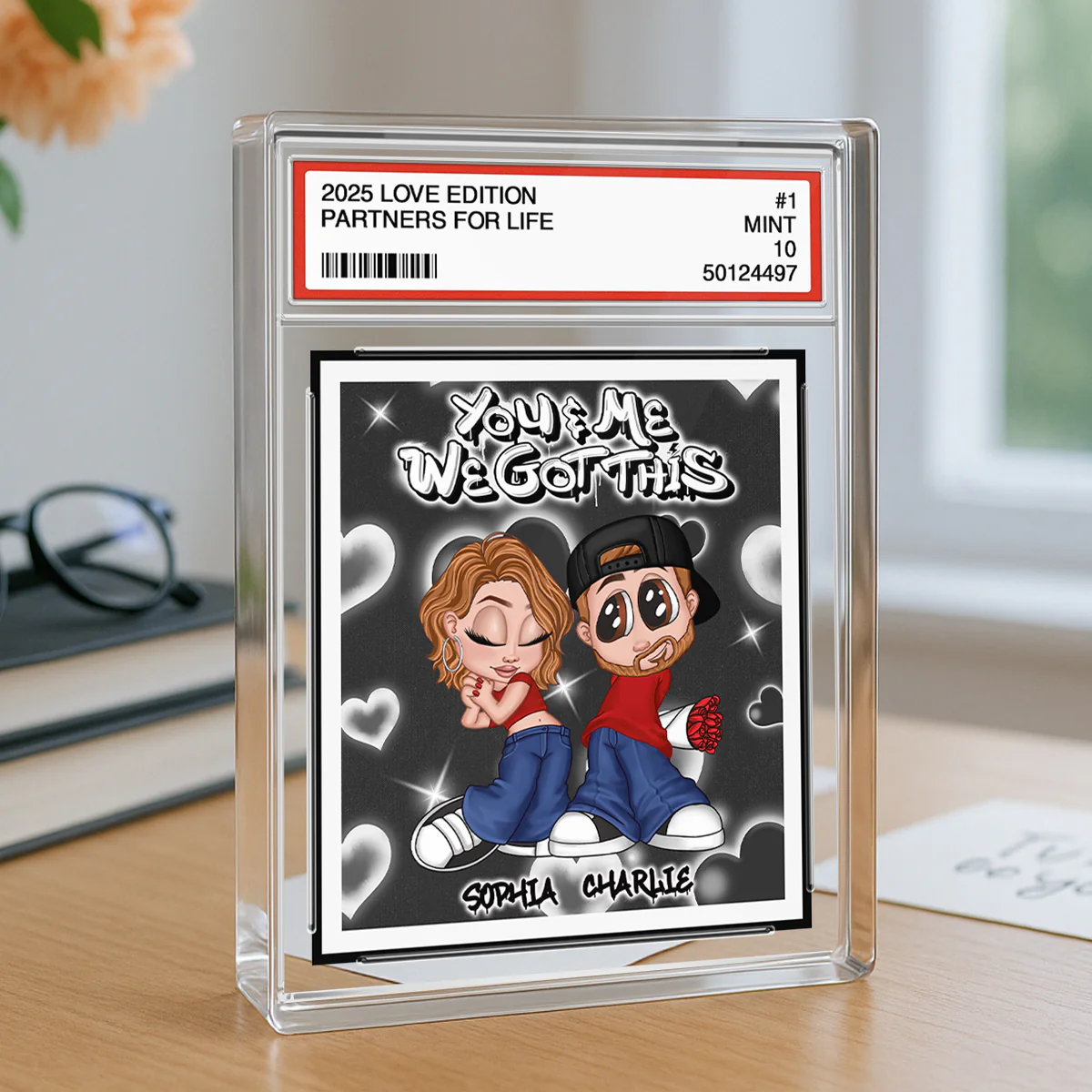 Y2K Couple Trading Card Style Personalized Acrylic Block Plaque, Gift For Him, Gift For Her - Image 7