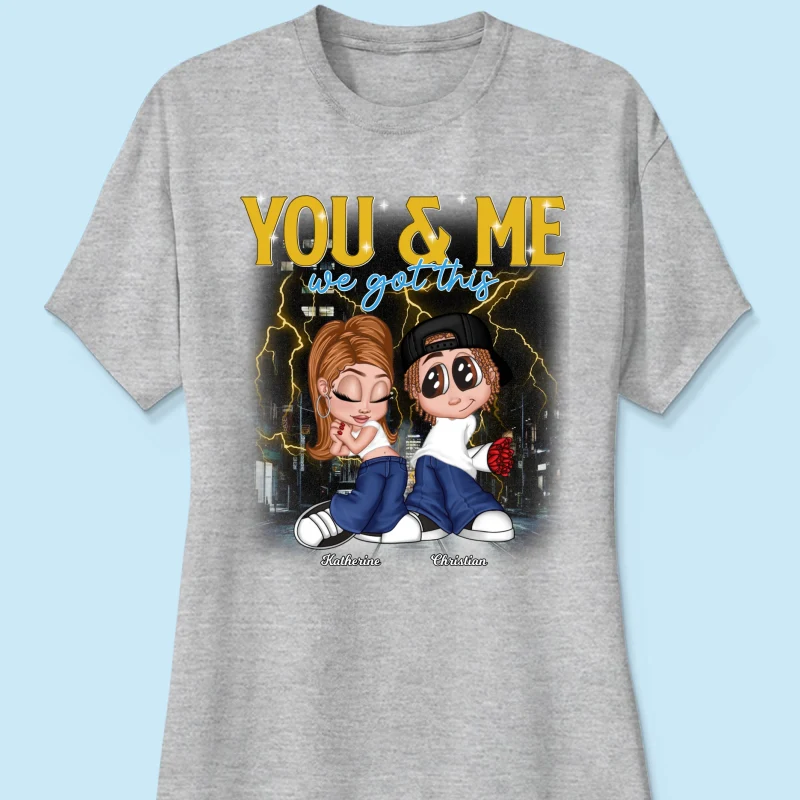 Y2K Couple Vintage Bootleg Style Personalized Shirt - Image 11