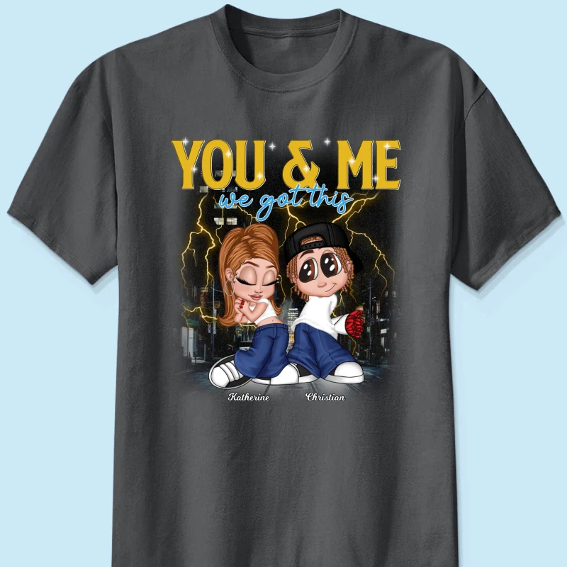 Y2K Couple Vintage Bootleg Style Personalized Shirt - Image 2