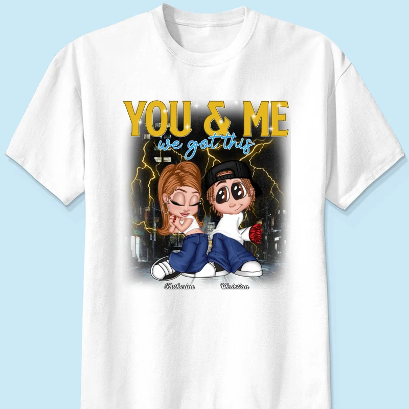 Y2K Couple Vintage Bootleg Style Personalized Shirt - Image 3