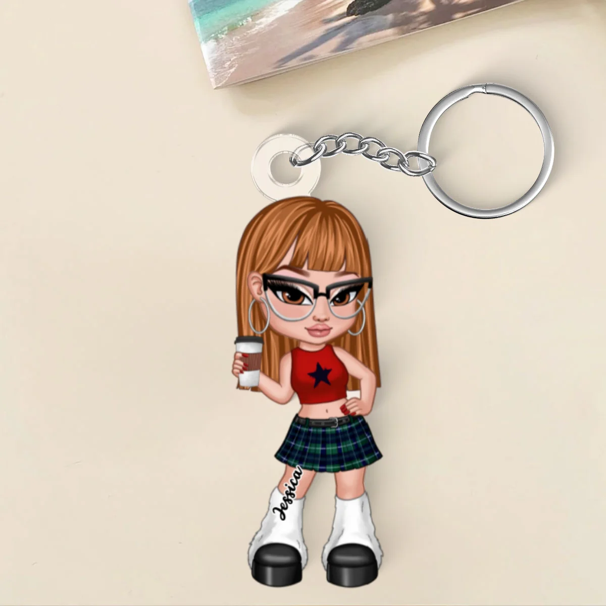 Y2K Fashion Girl Personalized Acrylic Keychain - Image 6