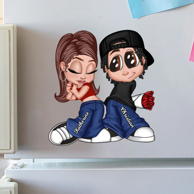 Y2K Style Couple Personalized Acrylic Fridge Magnet, Heartfelt Gift For Couple, For Him, For Her, Boyfriend, Girlfriend, Husband, Wife - Image 8
