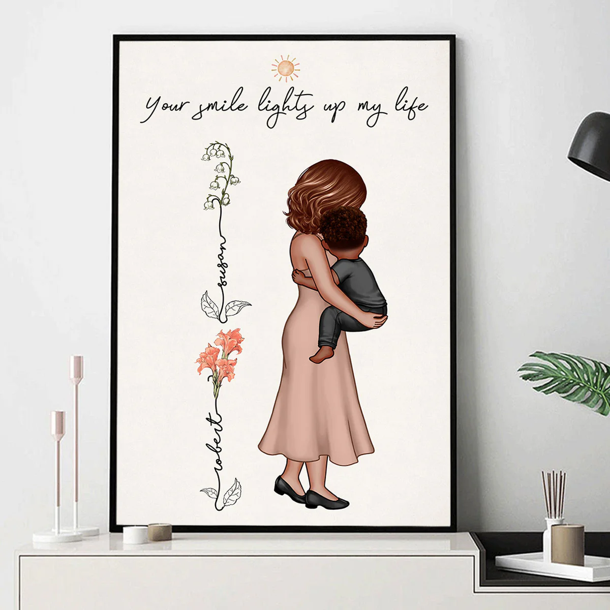 You Are My Everything, Birth Month Flower, Personalized Poster, First Gift - Image 5