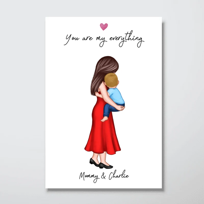 You Are My Everything Mom Holding Kid Personalized Poster - Image 7