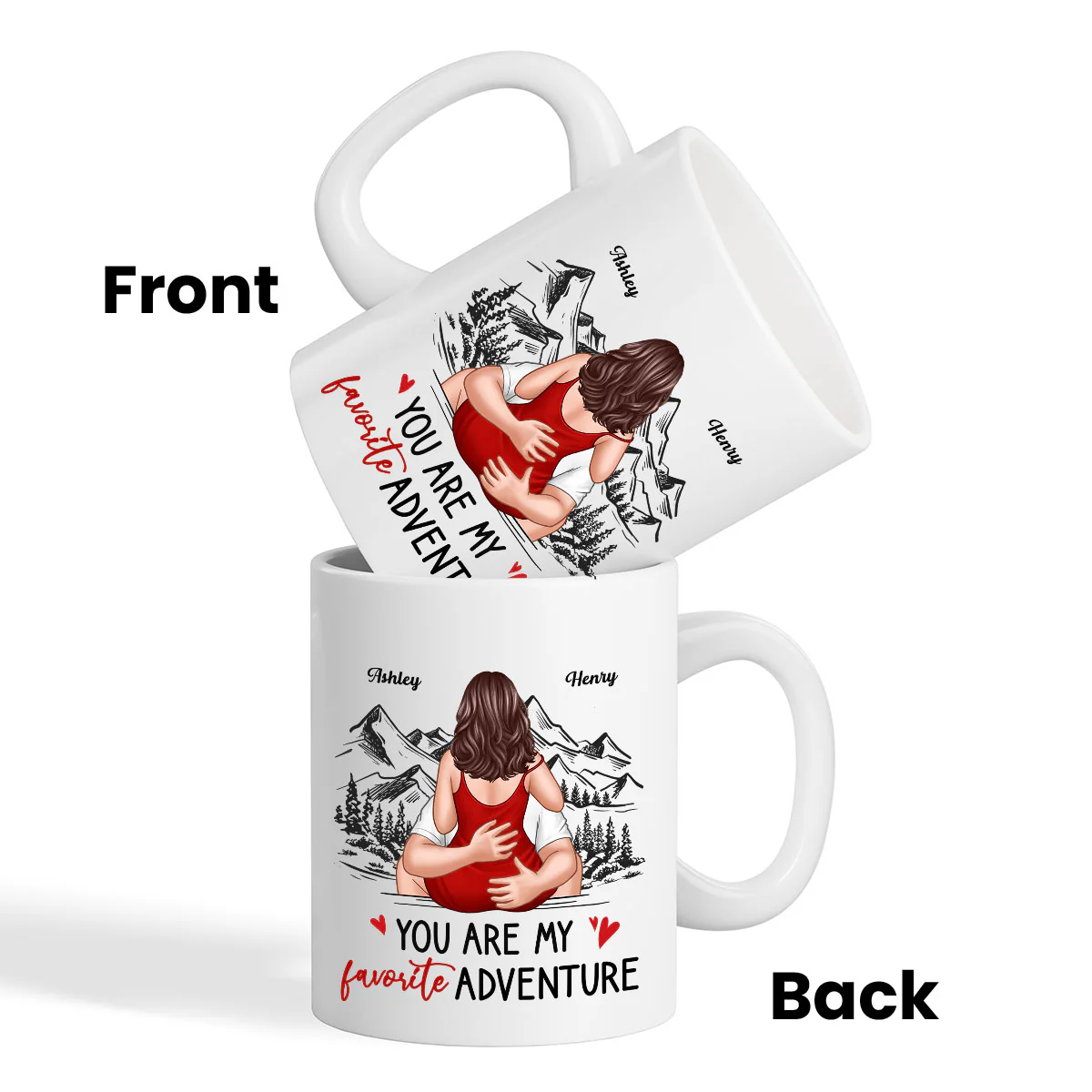You Are My Favorite Adventure Couple Personalized Mug - Image 3