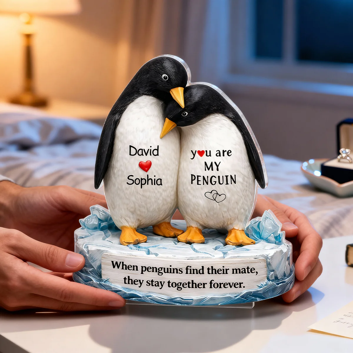 You Are My Penguin - Personalized Acrylic Block Plaque - Sentimental Wedding Anniversary Gift, Gift for Him, for Her - Image 3