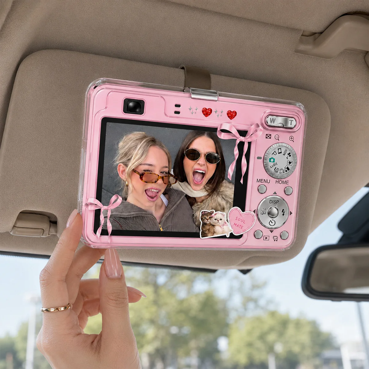 You Are My Soulmate Besties - Personalized Acrylic Car Visor - Meaningful Gift For Best Friends - Image 5