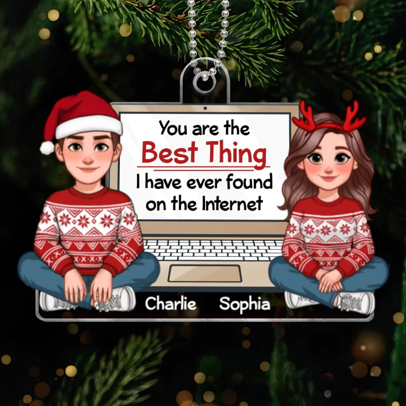 You Are The Best Thing Pretty Couple Personalized Acrylic Ornament - Image 5