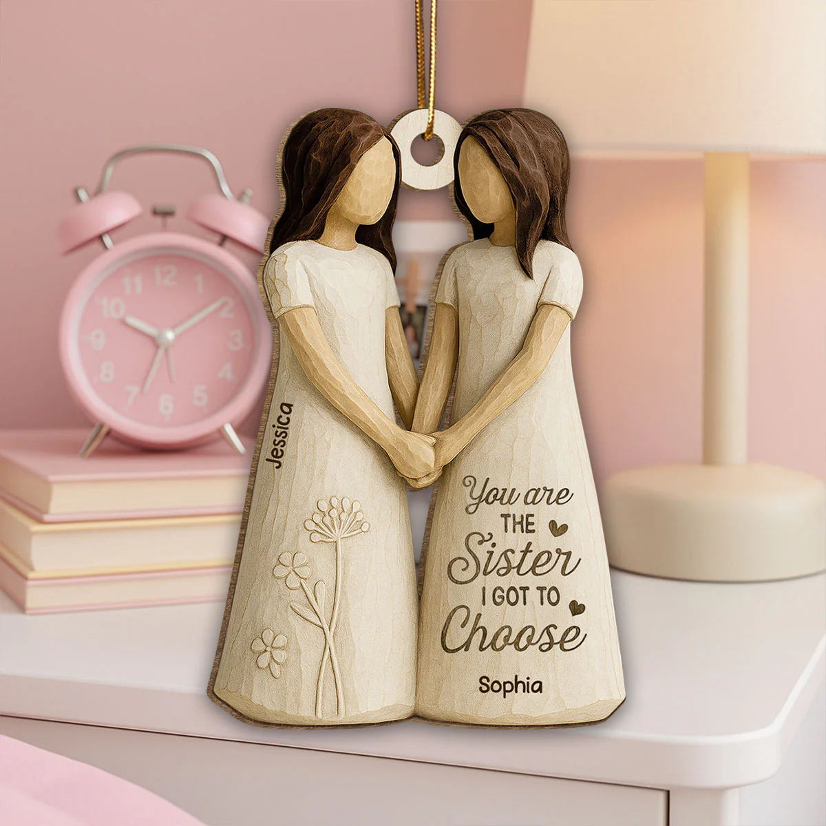 You Are The Sister I Got To Choose Personalized Wooden Ornament, Birthday Gift Friendship Gift for Besties, Best Friends - Image 8