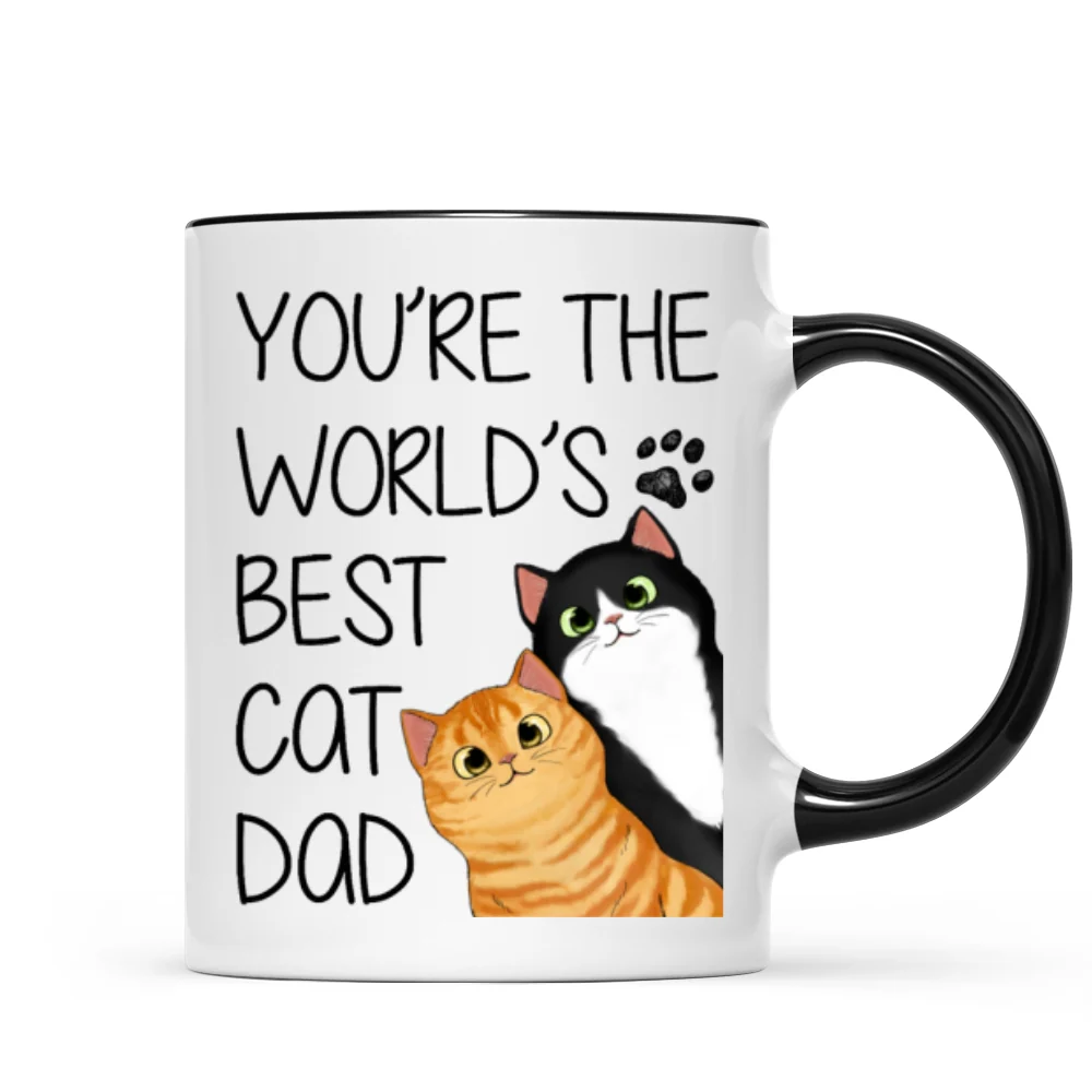 You Are The World‘s Best Cat Dad Personalized Mug - Image 5