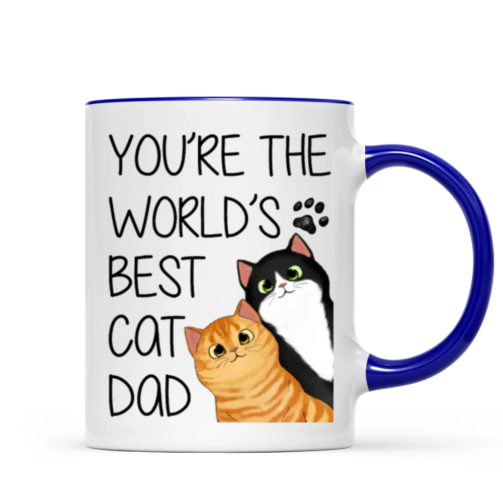 You Are The World‘s Best Cat Dad Personalized Mug - Image 6