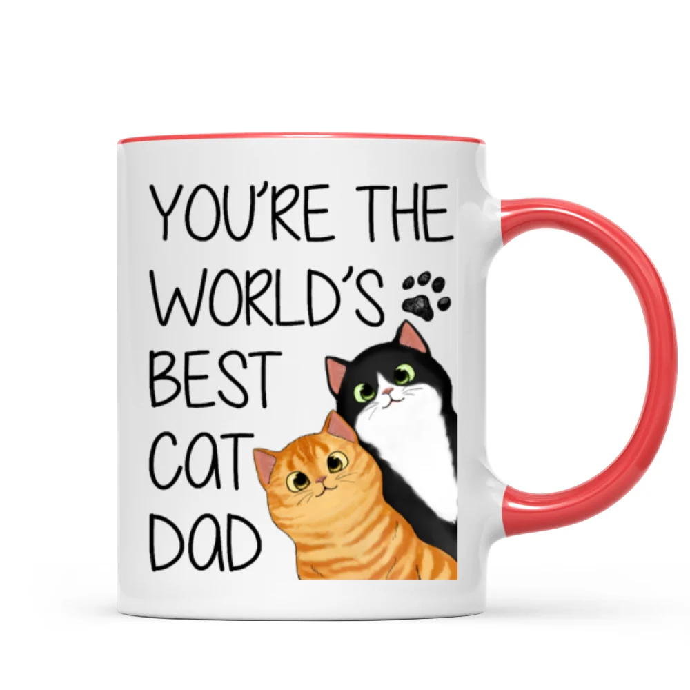 You Are The World‘s Best Cat Dad Personalized Mug - Image 7