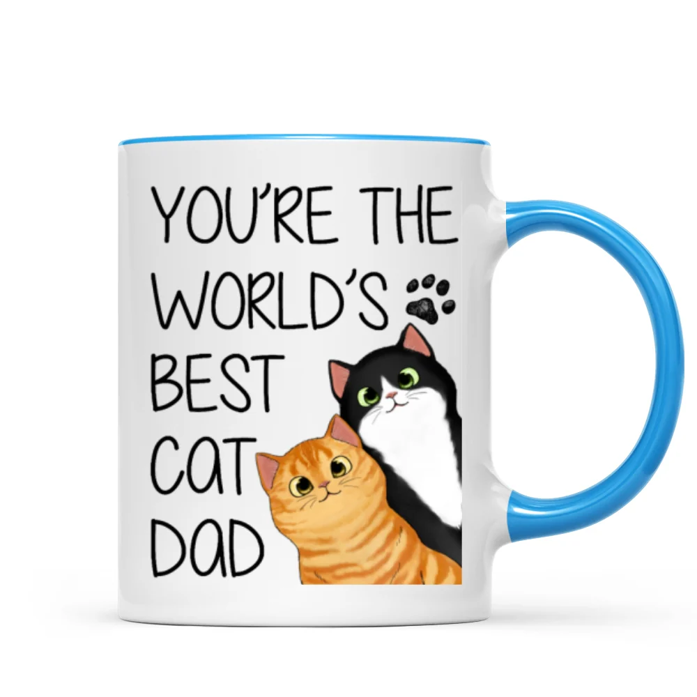 You Are The World‘s Best Cat Dad Personalized Mug - Image 8
