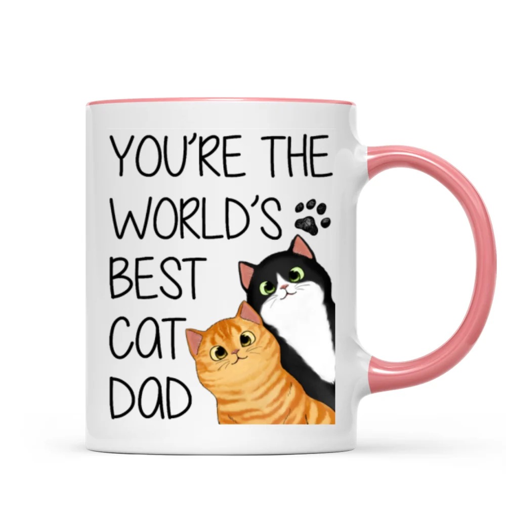 You Are The World‘s Best Cat Dad Personalized Mug - Image 9