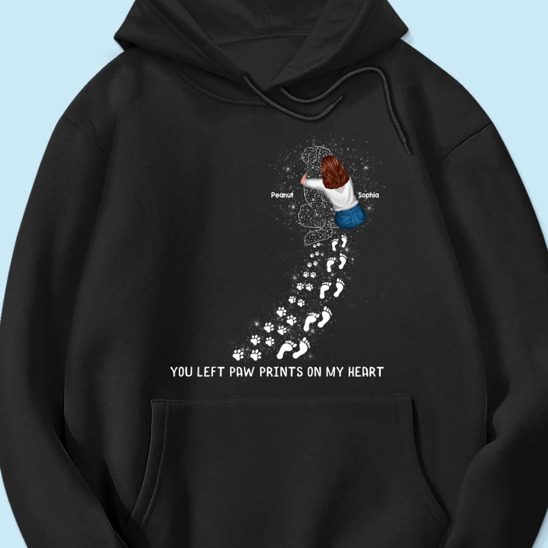 You Left Paw Prints On My Heart Dog Memorial Keepsake Personalized Shirt - Image 13