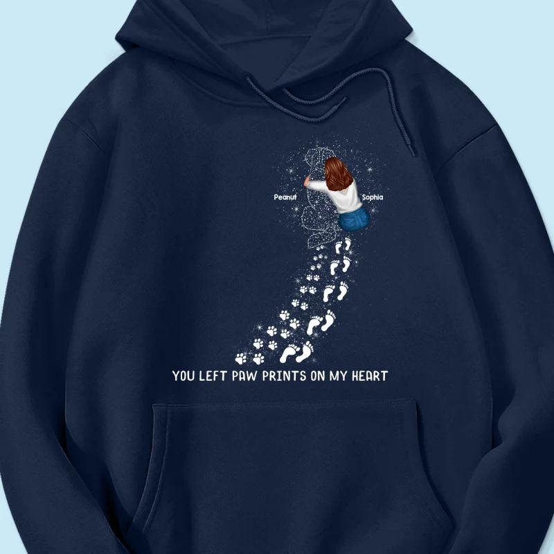 You Left Paw Prints On My Heart Dog Memorial Keepsake Personalized Shirt - Image 14