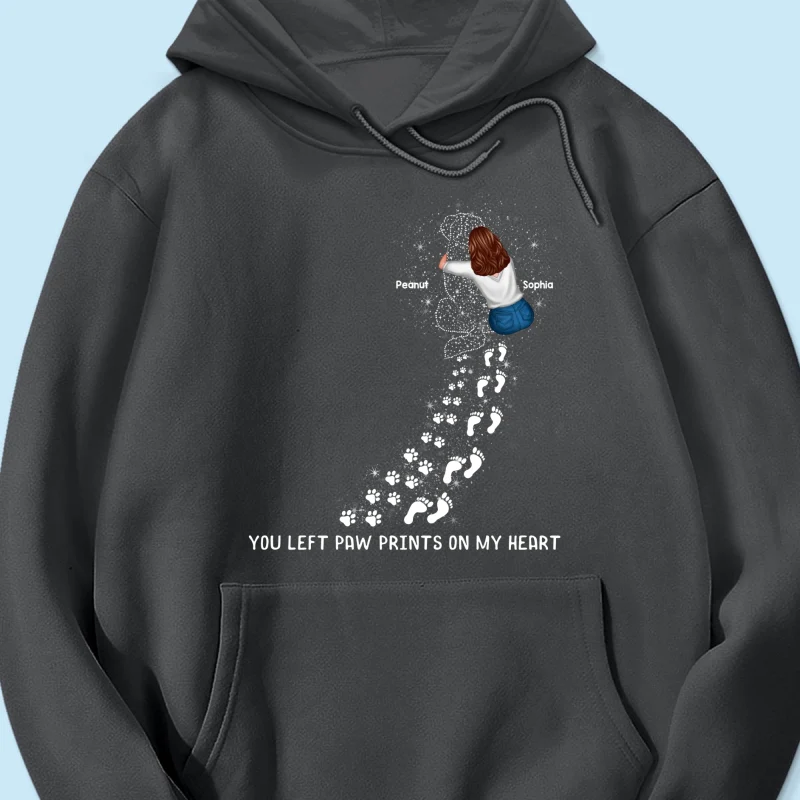 You Left Paw Prints On My Heart Dog Memorial Keepsake Personalized Shirt - Image 15