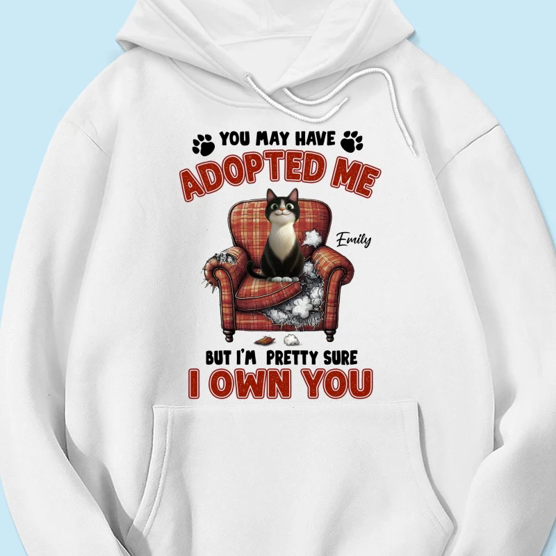 You May Have Adopted Me But I'm Pretty Sure I Own You, Funny Cartoon Cat Personalized Shirt, Gift for Cat Mom - Image 16