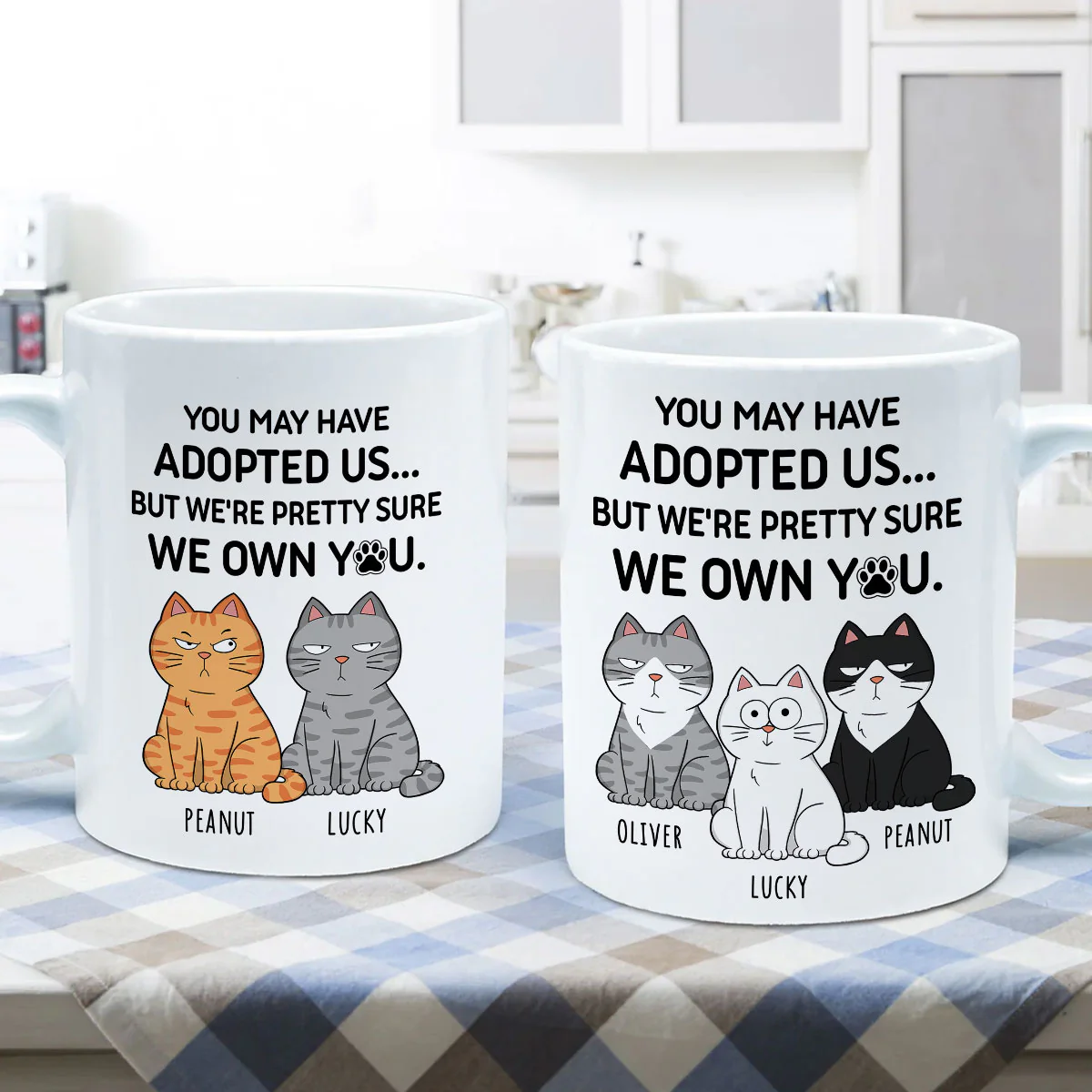 You May Have Adopted Me But Pretty Sure I Own You, Funny Personalized Ceramic Mug For Pet Lovers, Gift For Him, Gift For Her - Image 6