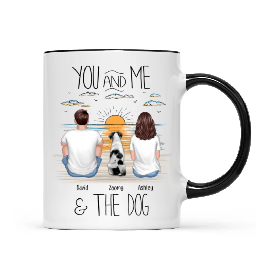 You And Me Beach Outline Personalized Mug, Gift For Him, For Her - Image 11
