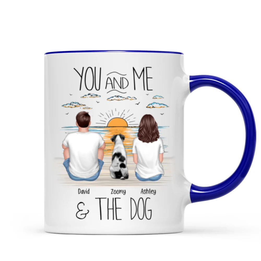 You And Me Beach Outline Personalized Mug, Gift For Him, For Her - Image 12