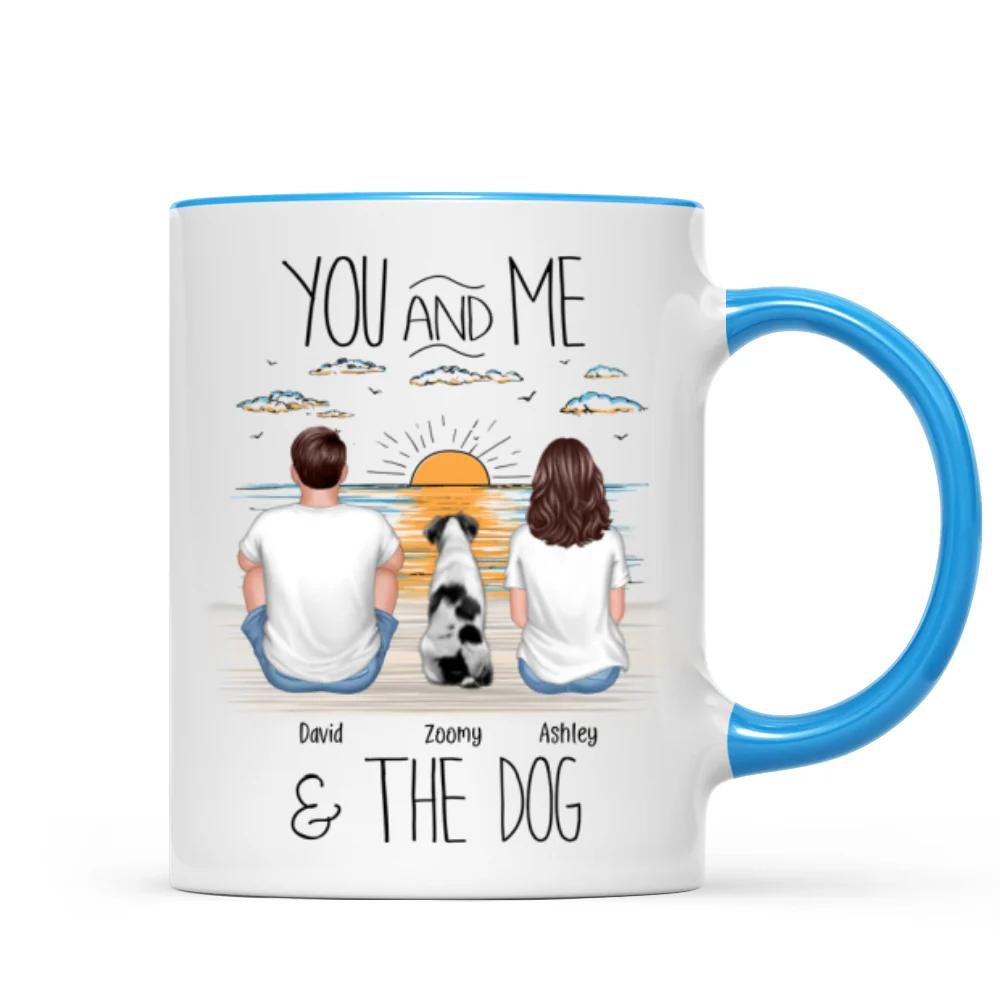 You And Me Beach Outline Personalized Mug, Gift For Him, For Her - Image 14