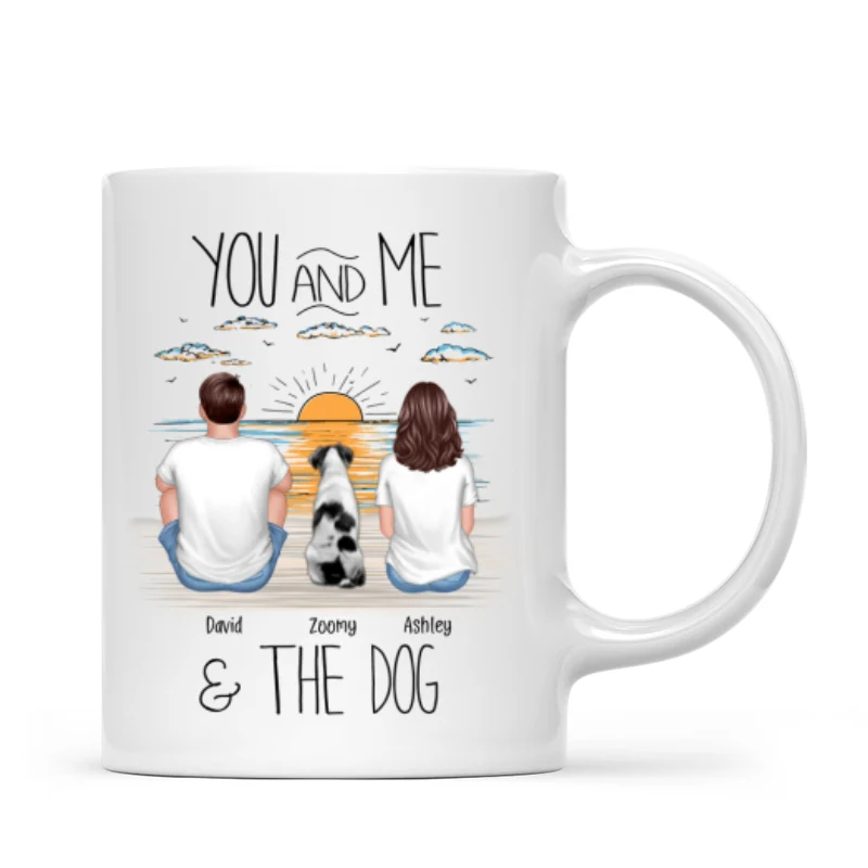 You And Me Beach Outline Personalized Mug, Gift For Him, For Her - Image 16