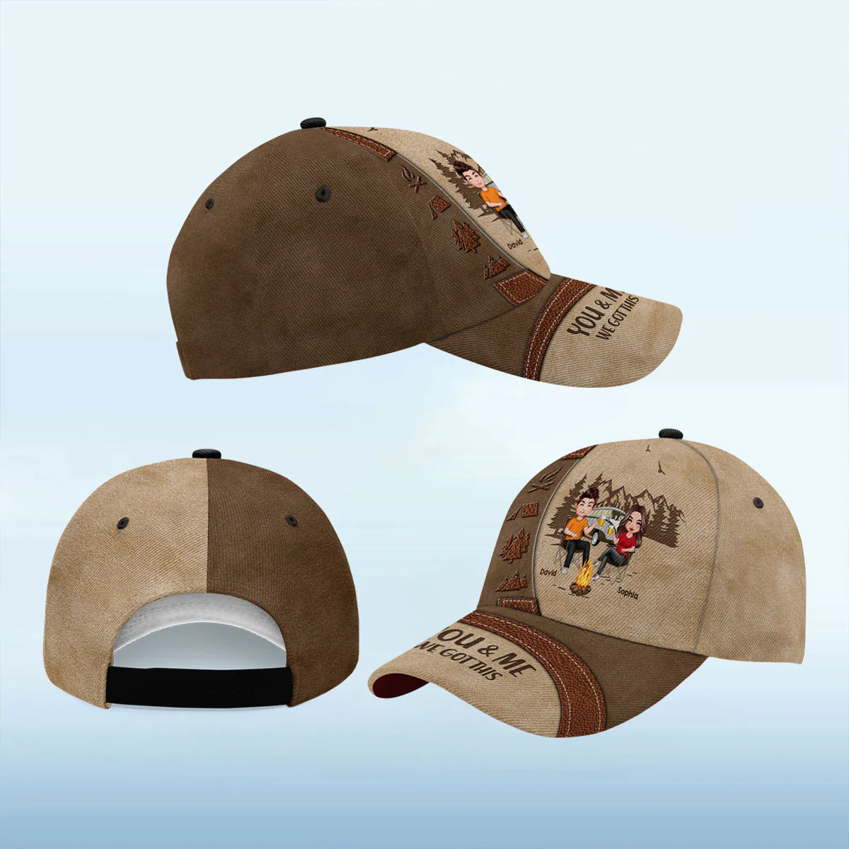 You & Me We Got This Camping Couple Personalized Classic Cap - Image 3