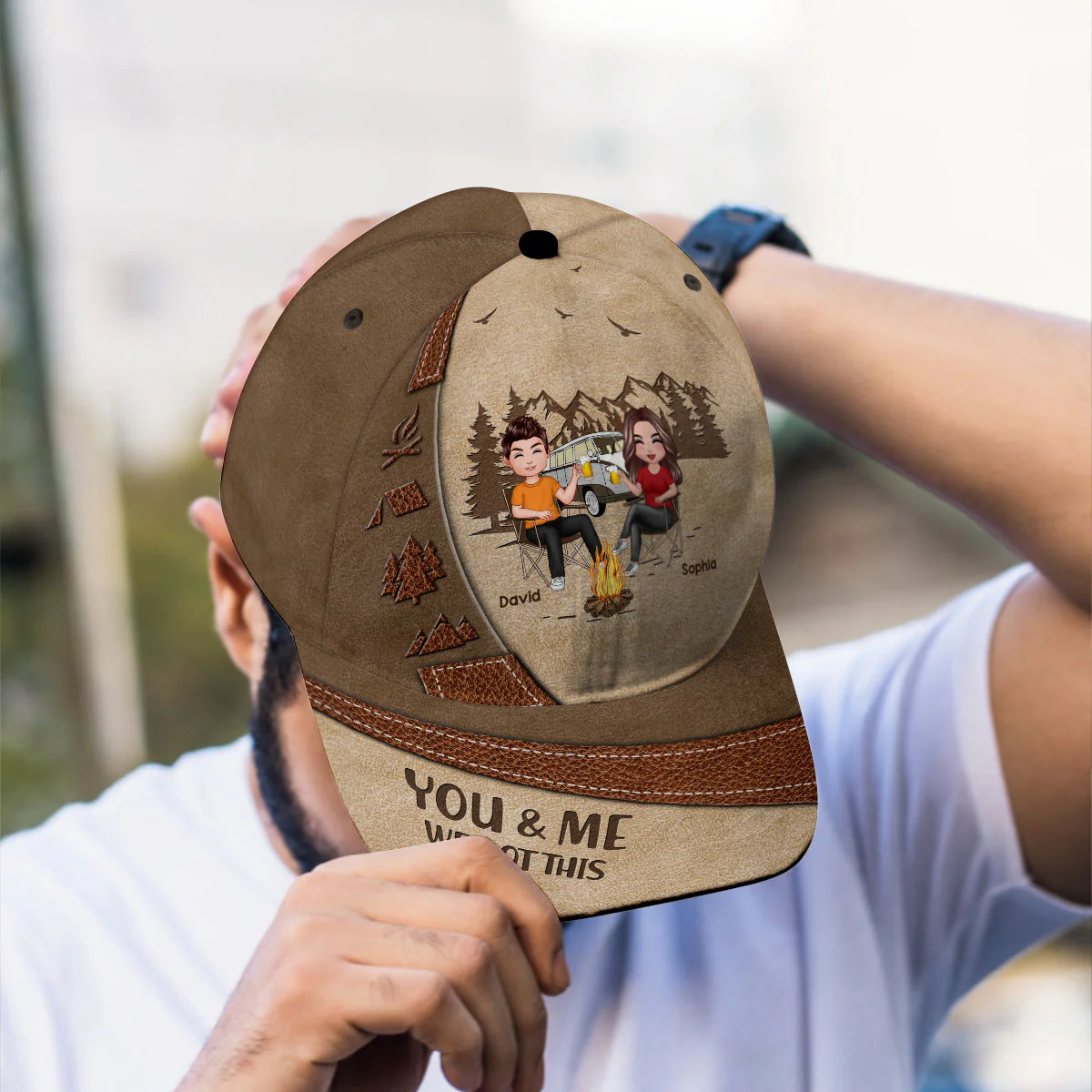 You & Me We Got This Camping Couple Personalized Classic Cap - Image 5