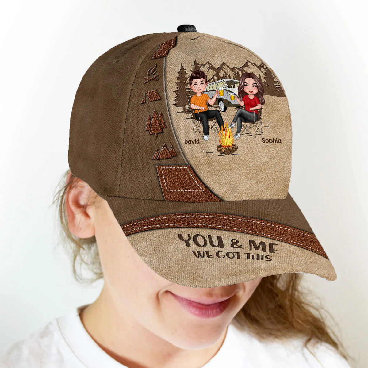 You & Me We Got This Camping Couple Personalized Classic Cap - Image 6