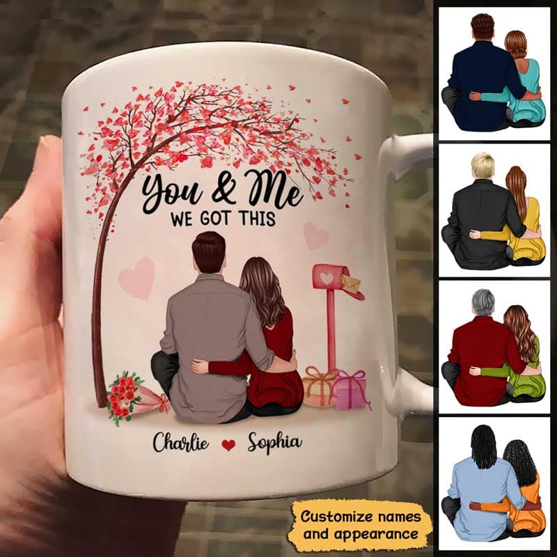 You & Me We Got This Couple Back View Under Tree Personalized Mug - Image 3