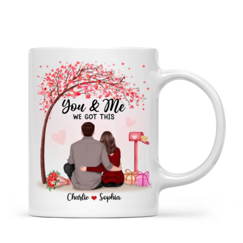 You & Me We Got This Couple Back View Under Tree Personalized Mug - Image 4