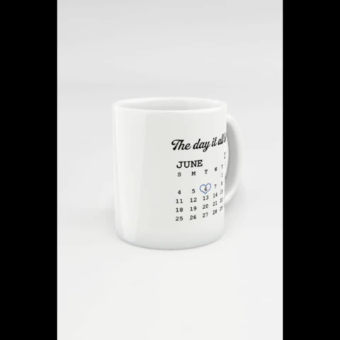 You & Me We Got This Hero Couple Kissing Anniversary Calendar Keepsake Personalized Mug - Image 2