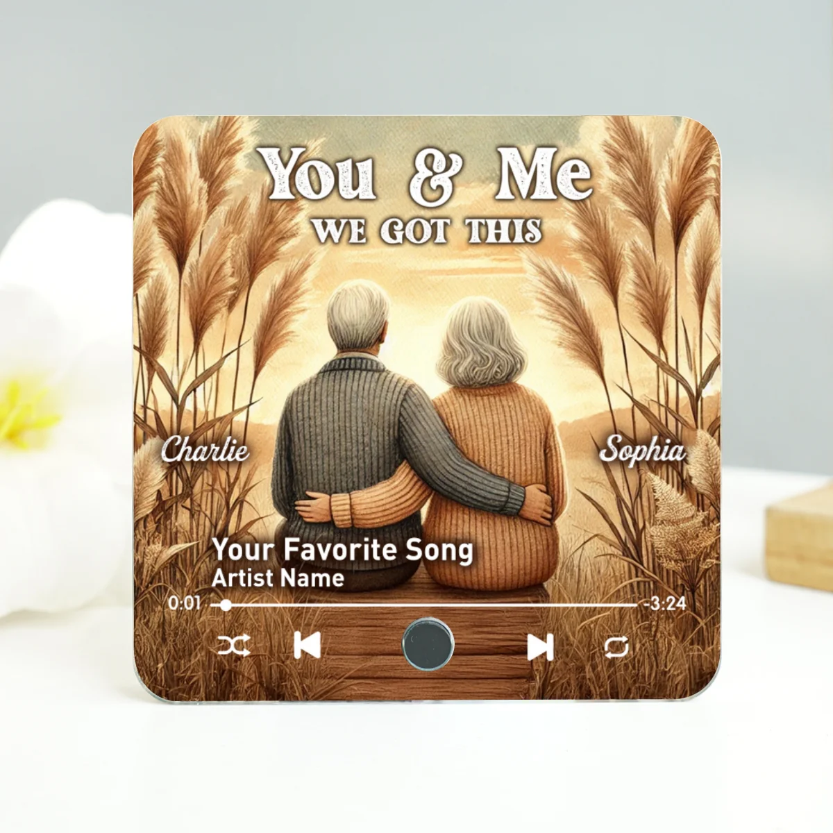 You & Me We Got This Old Couple Favorite Song Personalized Music Fridge Magnet, Valentine's Gift For Her, Gift For Him - Image 10