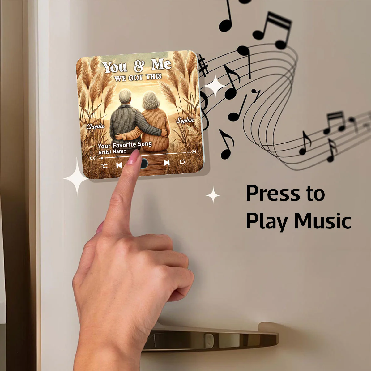 You & Me We Got This Old Couple Favorite Song Personalized Music Fridge Magnet, Valentine's Gift For Her, Gift For Him - Image 6
