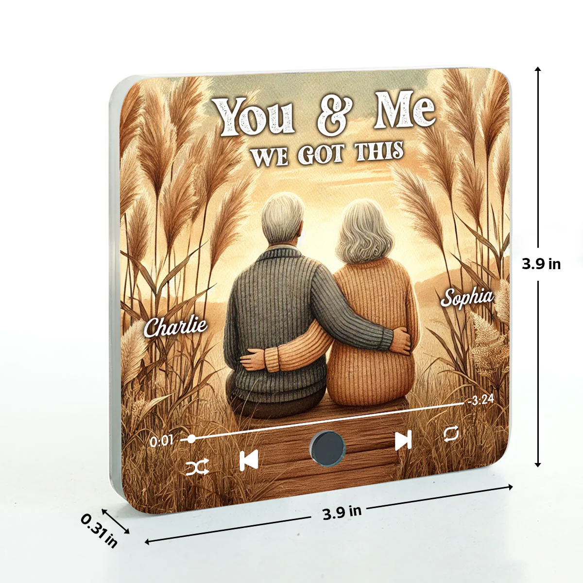 You & Me We Got This Old Couple Personalized Bluetooth Music Fridge Magnet, Valentine's Gift For Her, Gift For Him - Image 8