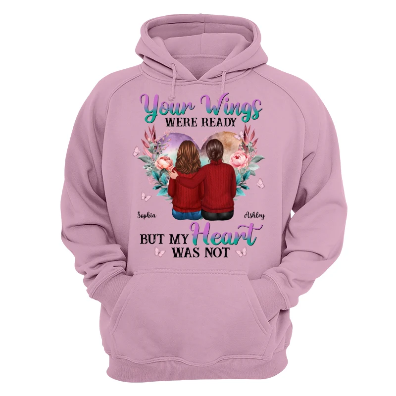 Your Wings Were Ready Heart Flowers Memorial Personalized Shirt - Image 15
